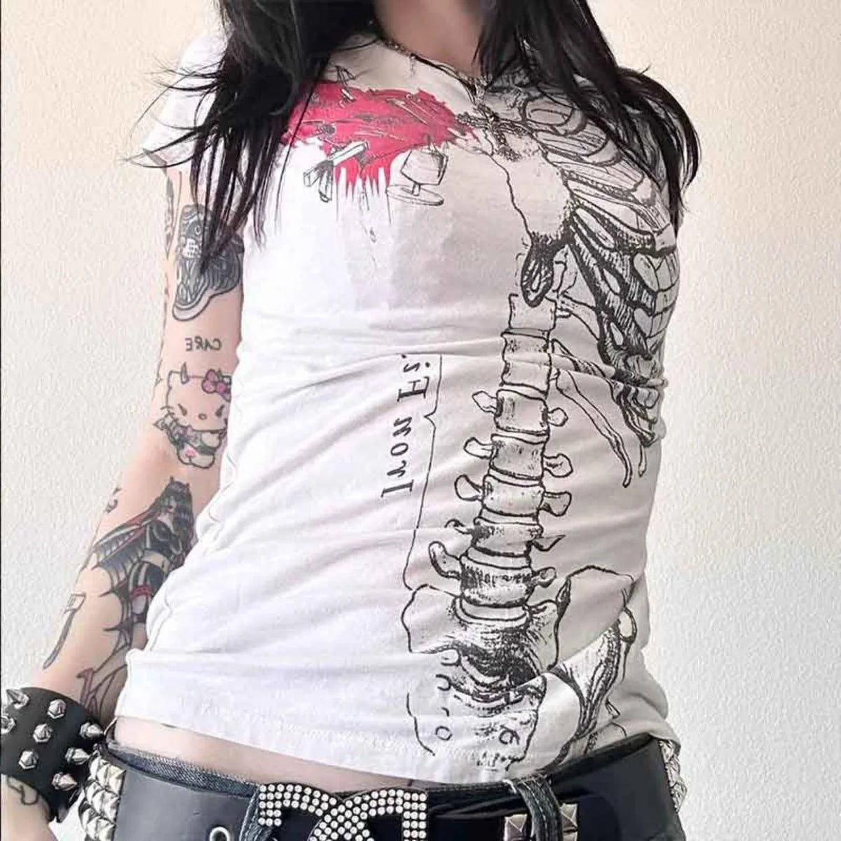 Skeleton Graphic Cotton Tee