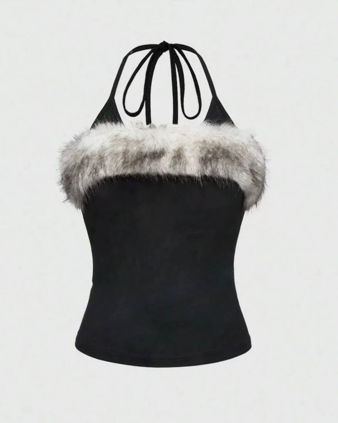 Fur Neckholder Top