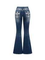 flared denim jeans