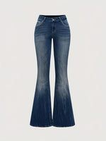 flared denim jeans